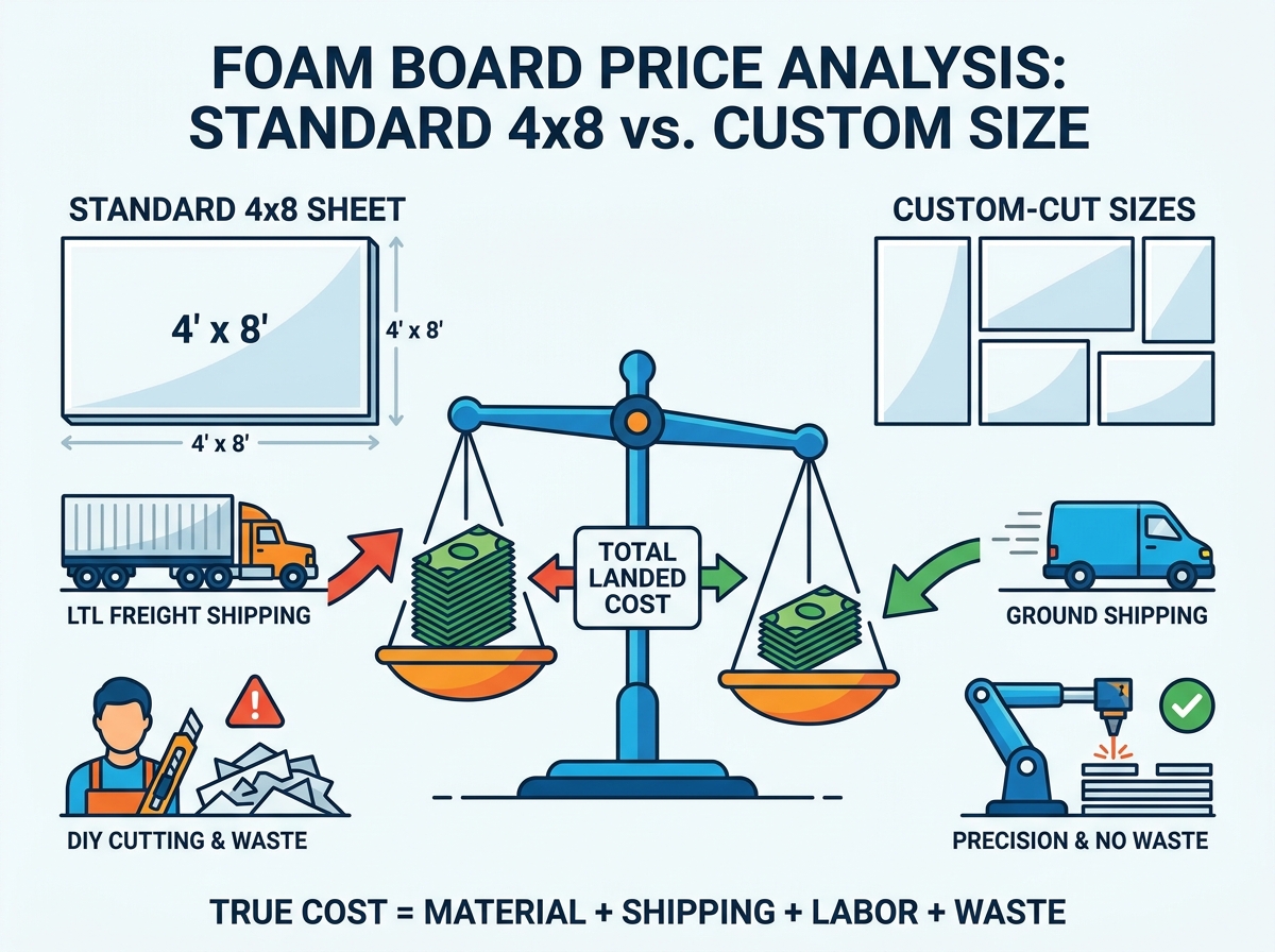 Custom vs Standard Foam Board Price Comparison